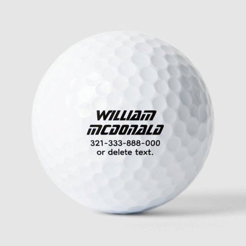 SONIC BOLD sci-fi font personalised golf balls from the largest browsable online selection of font templates for your personalised golf balls.