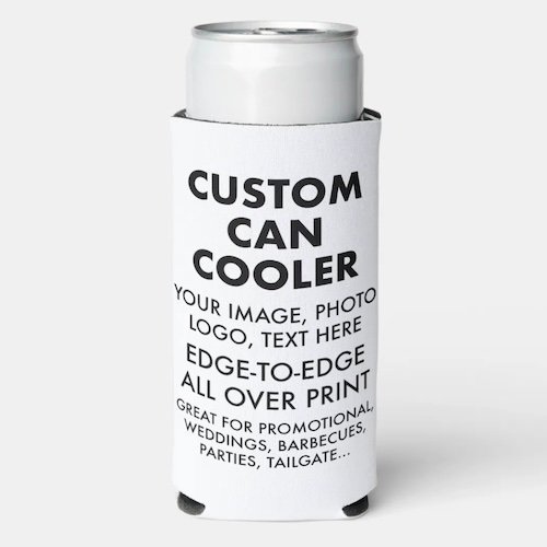 Make your own custom Seltzer can cooler sleeve.