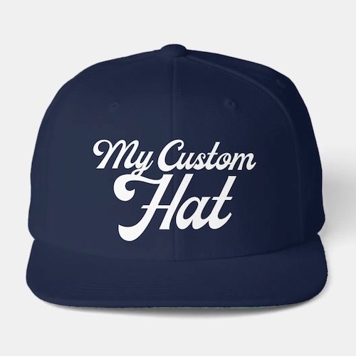 NAVY BLUE classic 6 panel custom snapback cap.