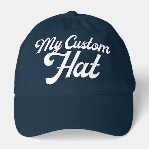 NAVY BLUE custom baseball cap casual relaxed fit dad hat.