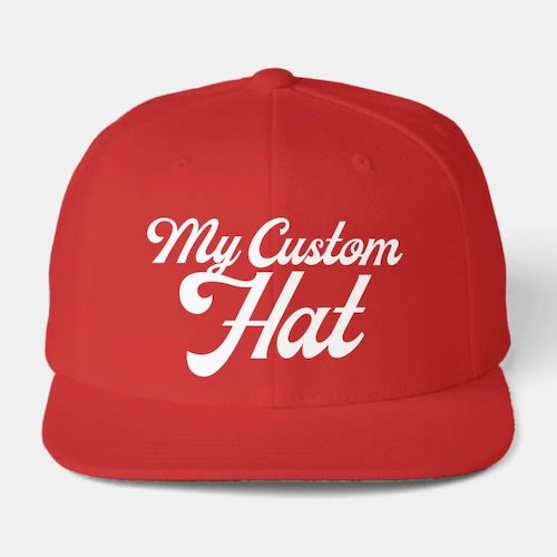 RED classic 6 panel custom snapback cap.