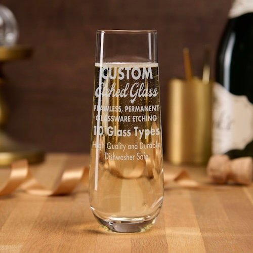 Stemless custom champagne glass personalized etched laser engraved champagne flute Stemless custom champagne glass personalized etched laser engraved champagne flute.